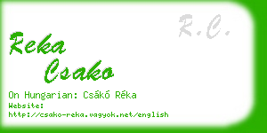 reka csako business card