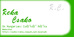 reka csako business card